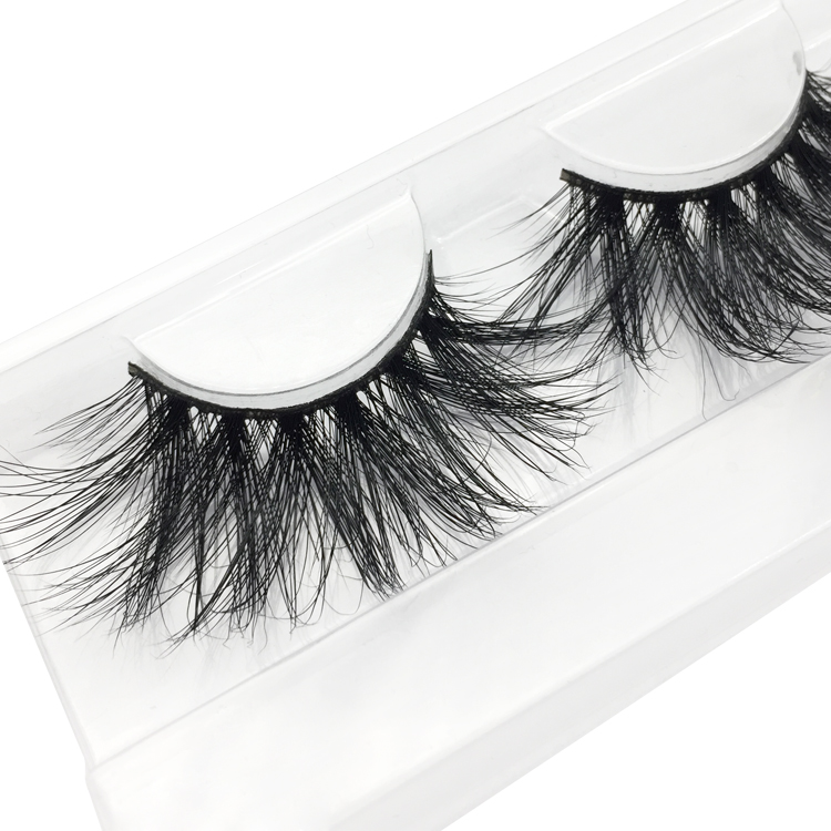 Private Label for 100% Handmade 25mm 3D Real Mink Fur Strip Lashes the Uk the US YY64