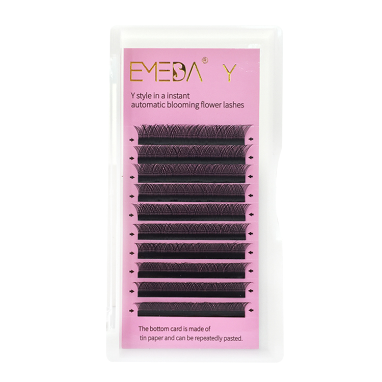 Factory Price for Fashion Style 0.07mm C and D Curl YY Eyelash Extension with Customized Box and Logo YY93