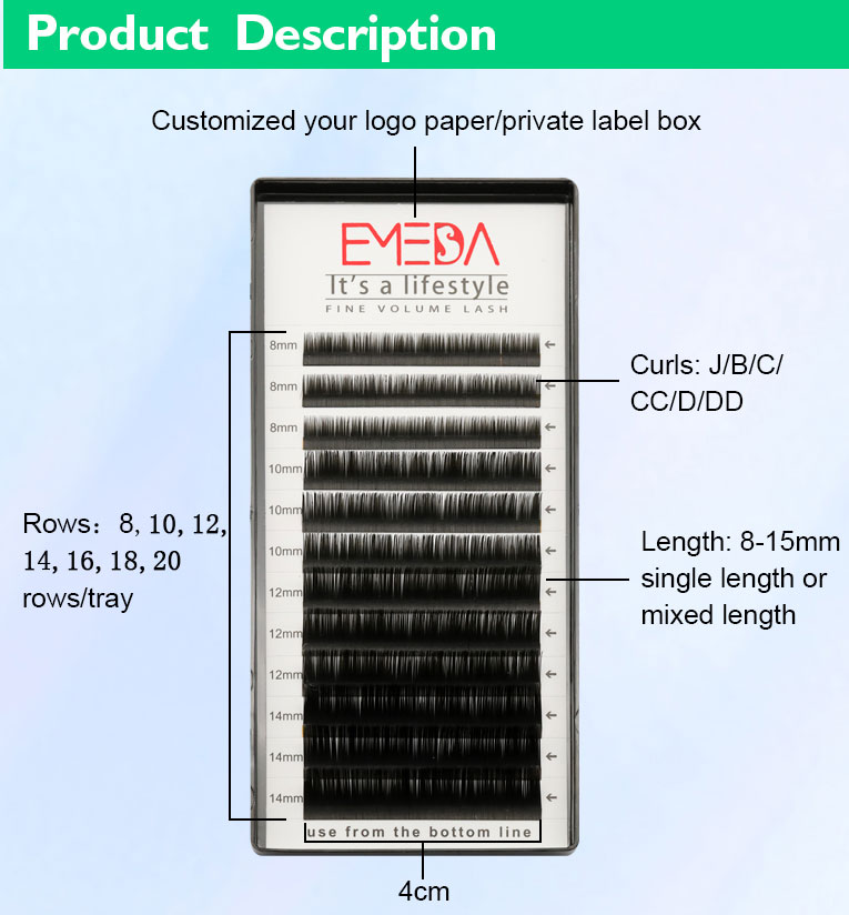 OEM service flat eyelash extension manufacturer discount price super soft and black lashes extension JN57