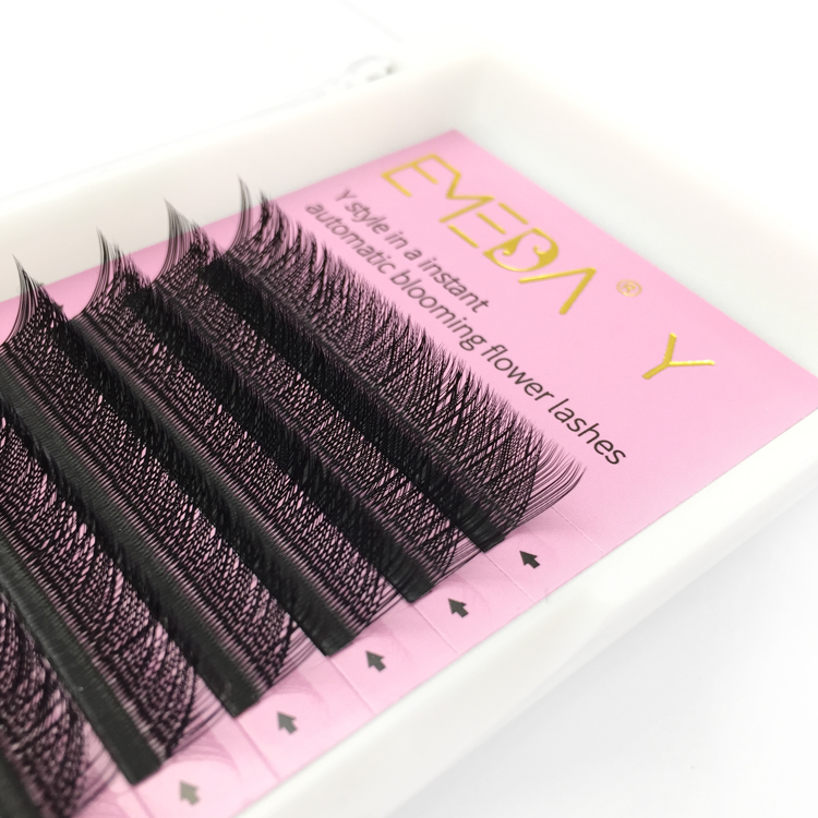 Fashion Style 0.07mm C and D Curl YY Eyelash Extension with Customized Box and Logo YY93