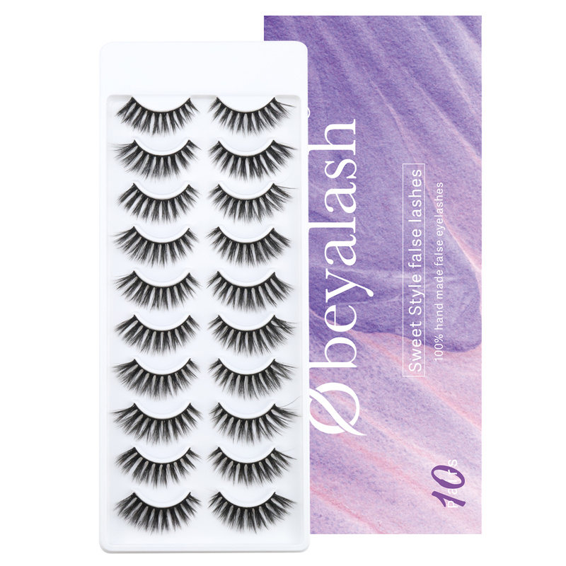 Wholesale Natural soft 3D silk lashes XJ111