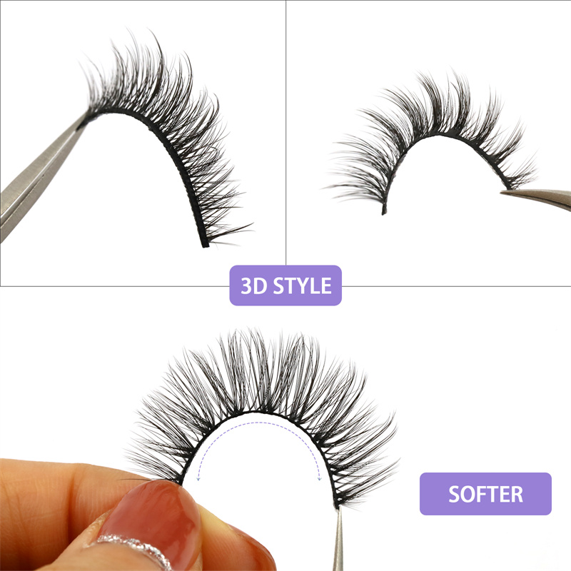 Wholesale Natural soft 3D silk lashes XJ111