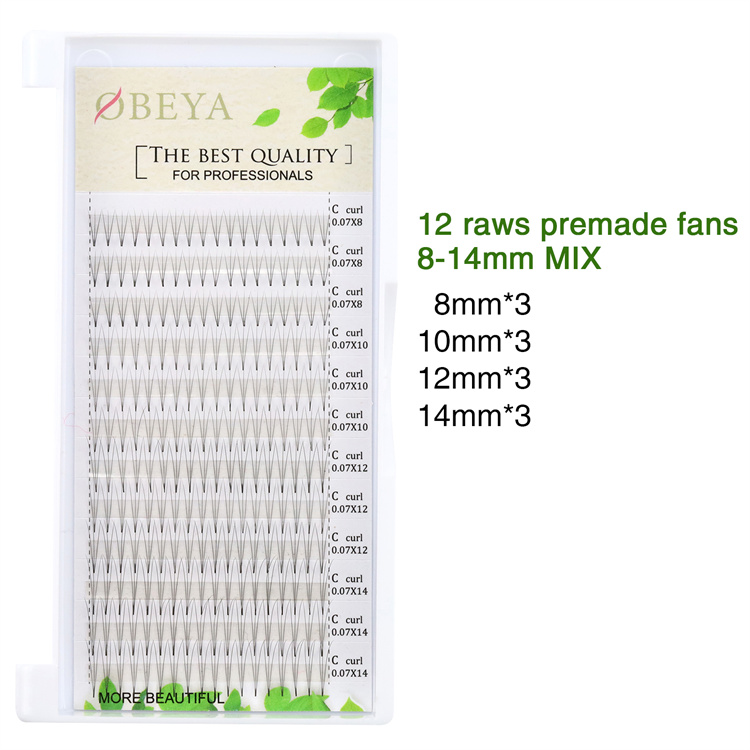 Wholesale Pre Made Fans Lashes Individual Eyelash Extensions Private label