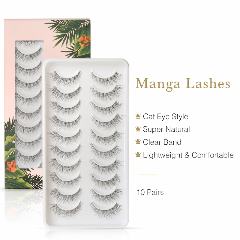 Wholesale natural soft 3D clear band silk lashes XJ128