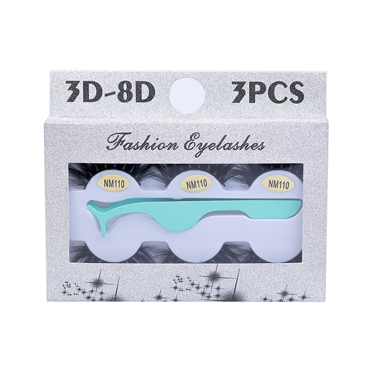 3 Pairs 20mm Popular 3D Mink Lashes with 1 Tweezer ZX025