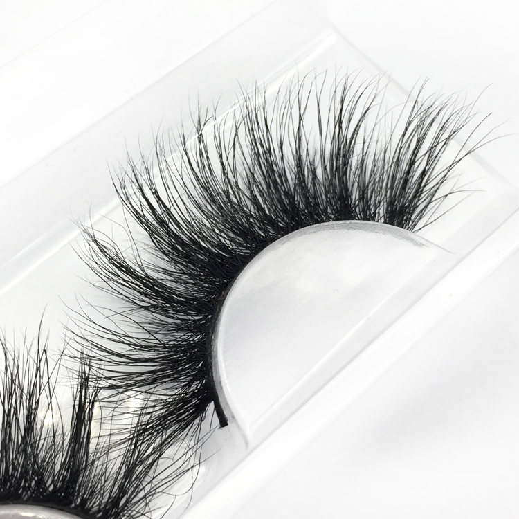 Private label 25mm mink eyelash supplier with custom packaging box JN41 
