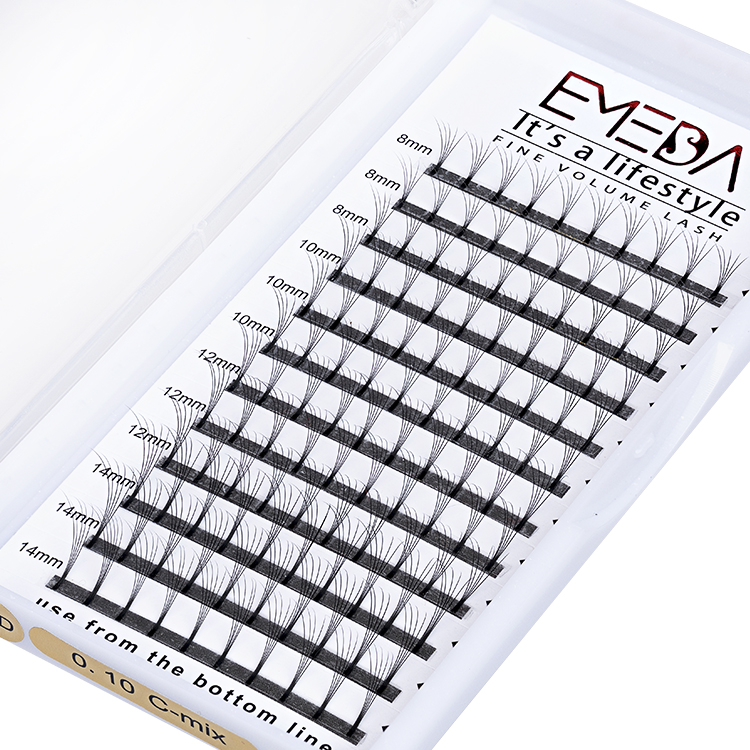 Best selling short stem and long stem premade volume eyelash extension 2D/3D/4D/5D/6D/7D/8D/9D/10D/15D/20D cluster lash vendor UK YL61