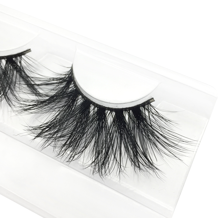 Private Label for 100% Handmade 25mm 3D Real Mink Fur Strip Lashes the Uk the US YY64