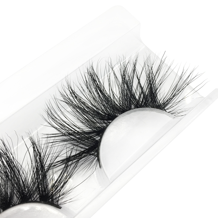 Private Label for 100% Handmade 25mm 3D Real Mink Fur Strip Lashes the Uk the US YY64