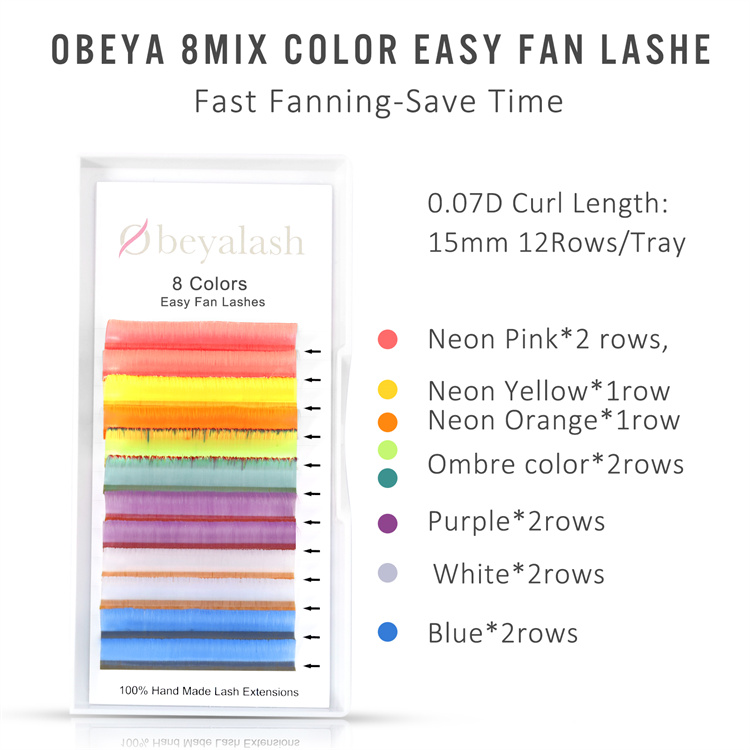 Wholesale 8-Mix color blooming volume eyelash