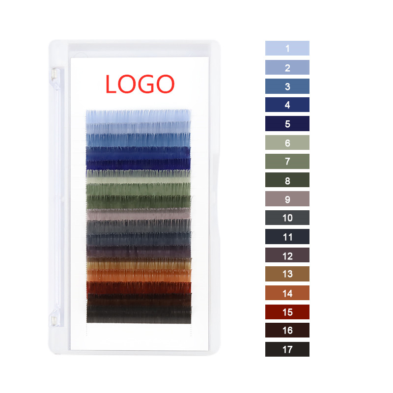 Private custom wholesale matte colored flat eyelash