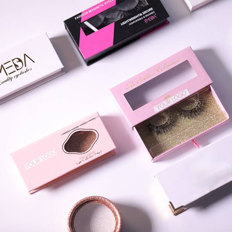 Custom Luxury Empty Round Eyelash Packaging Box for Strip Lashes ZX037