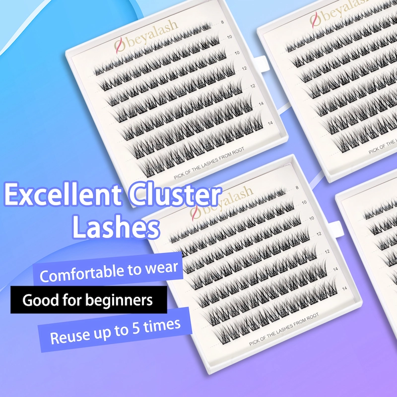 Amazon Hot cluster lashes DIY lash kit with lash bond and sealant XJ143