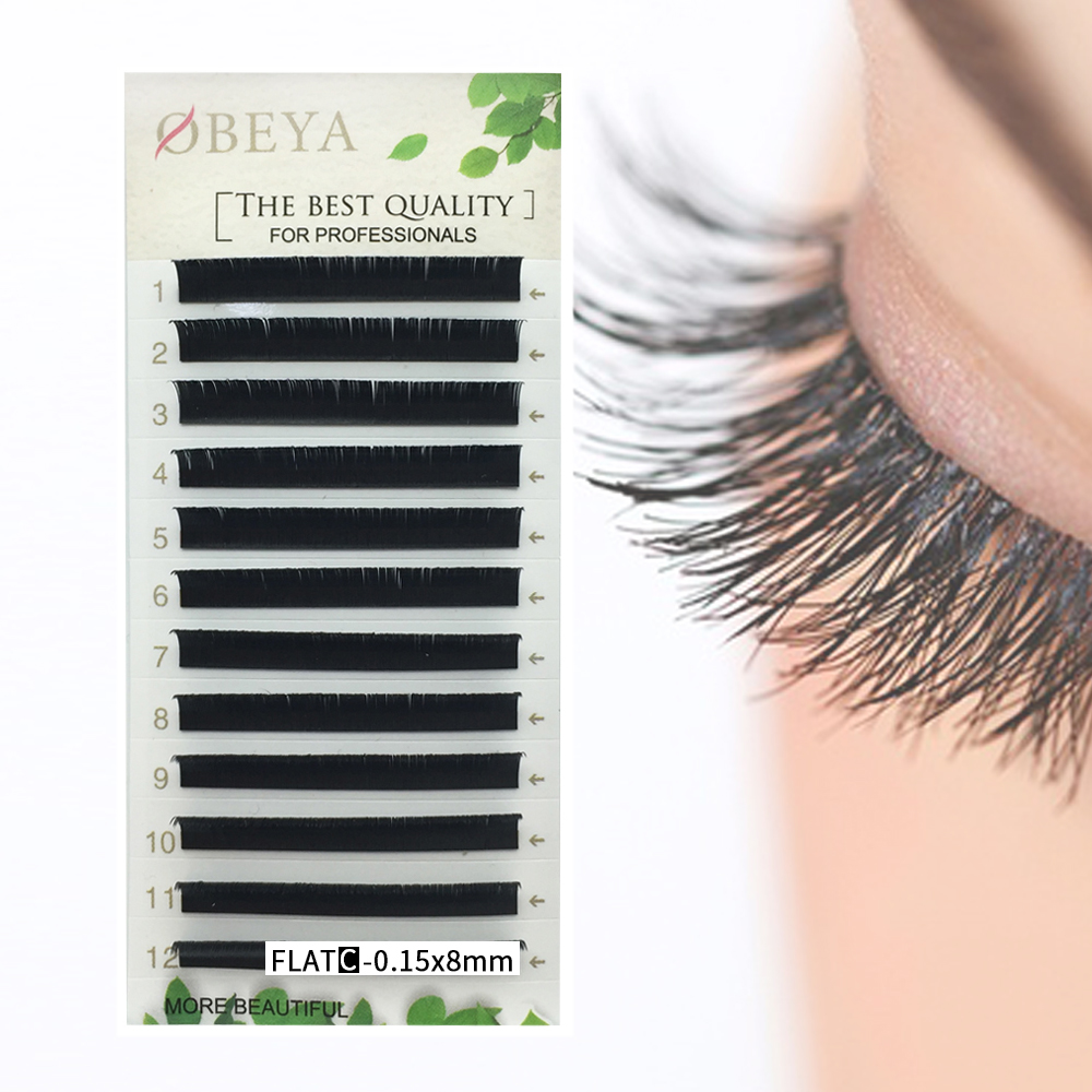 Soft and comfortable 0.15, 0.2,0.25mm thickness flat eyelash extensions best eyelash extensions vendor USA YL74