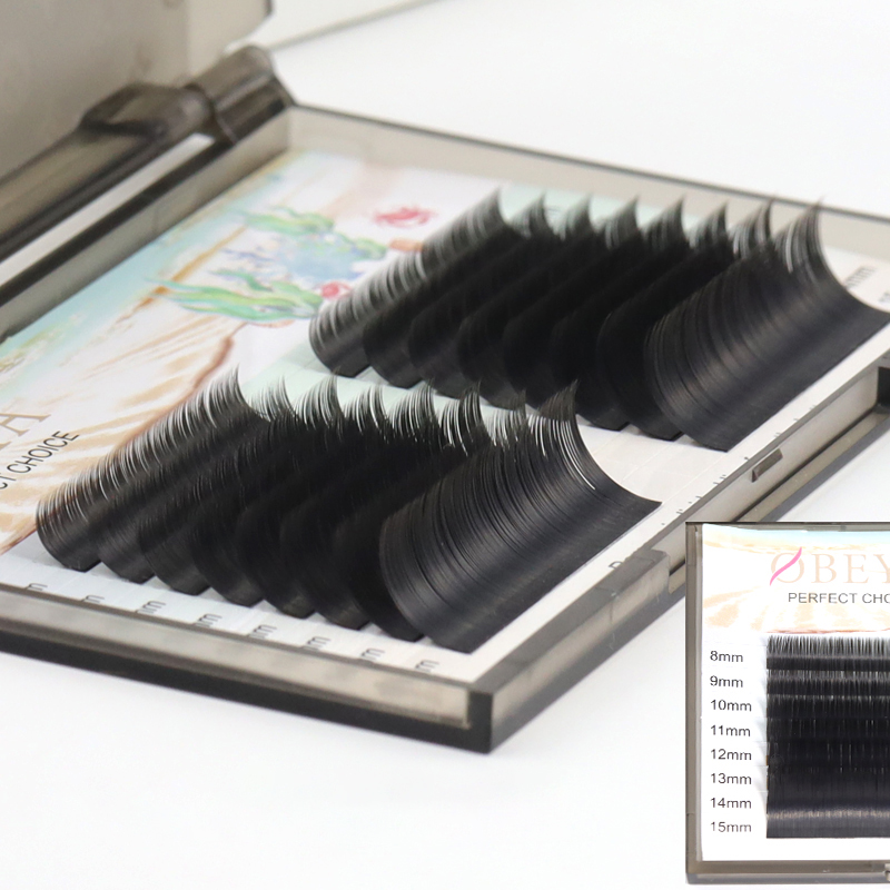 Ellipse shape Flat lash extensions vendor in US/UK XJ110