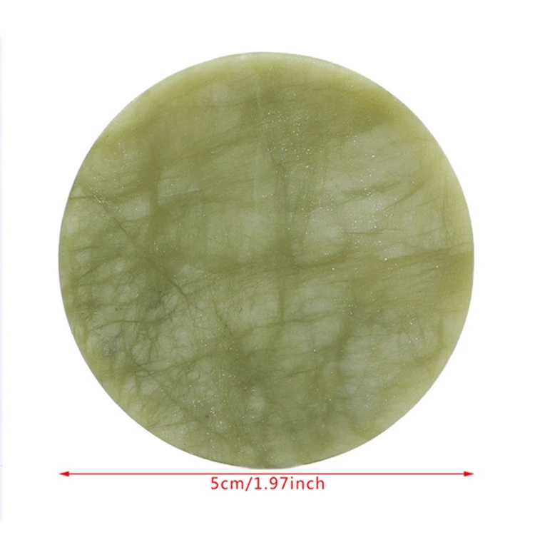 Wholesale 5CM Round Green Glue Holder Jade Stone for Eyelash Extension ZX079