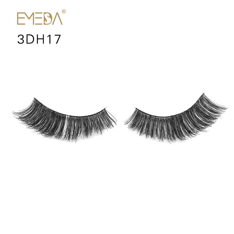 100% Hand Made Human Hair Eyelashes Vendor Best False Eyelashes Natural Fake Eyelashes YL25