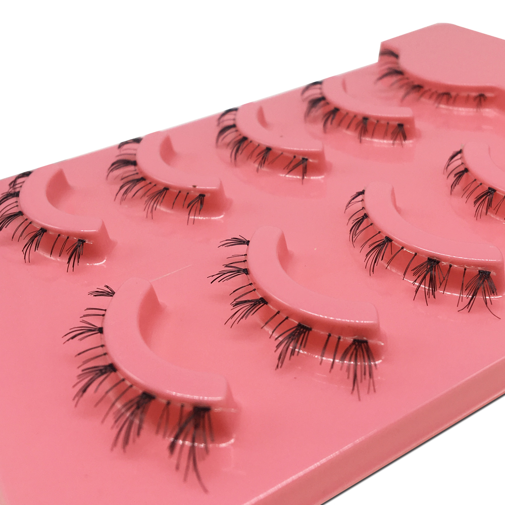  Wholesale Clear Band Bottom False Eyelashes Under Eye Lash Lower Silk Synthetic Lashes ZX08 