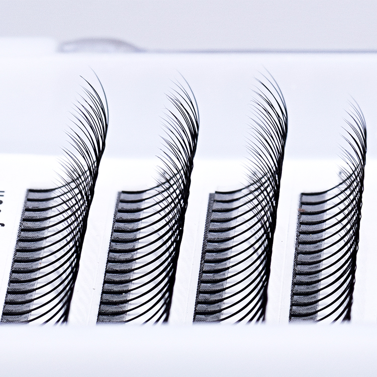 Factory Wholesale 5D Eyelash Extensions Premade Fan Lashes Long Stem Bottom Tape YL27 