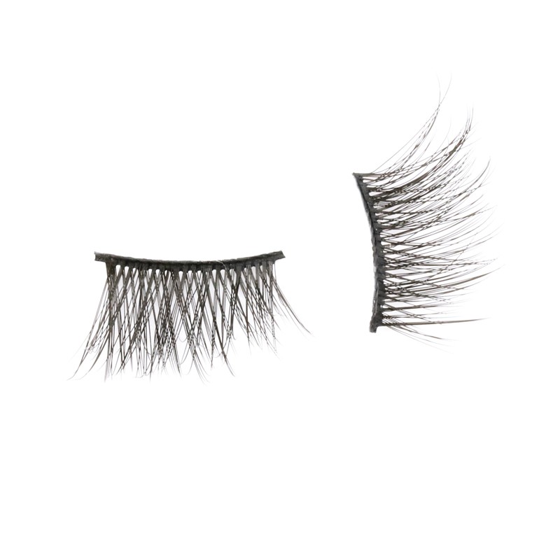 Private label 3D faux mink natural Half lashes small corner eyelash XJ82