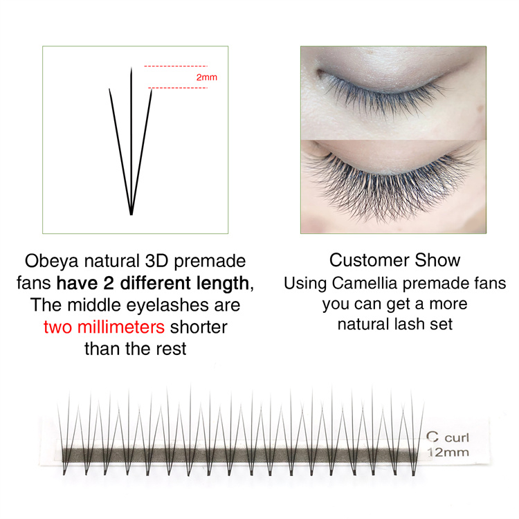 Wholesale Pre Made Fans Lashes Individual Eyelash Extensions Private label