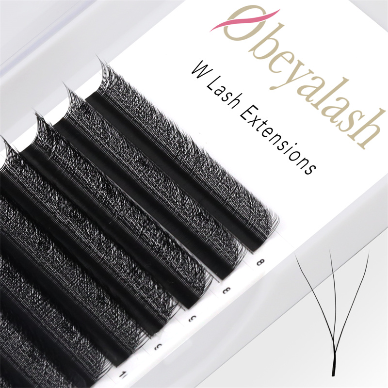 Wholesale W shape weave lash extensions XJ105