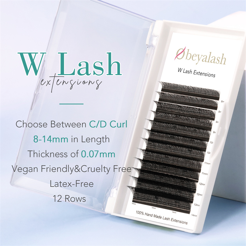 Wholesale W shape weave lash extensions XJ105