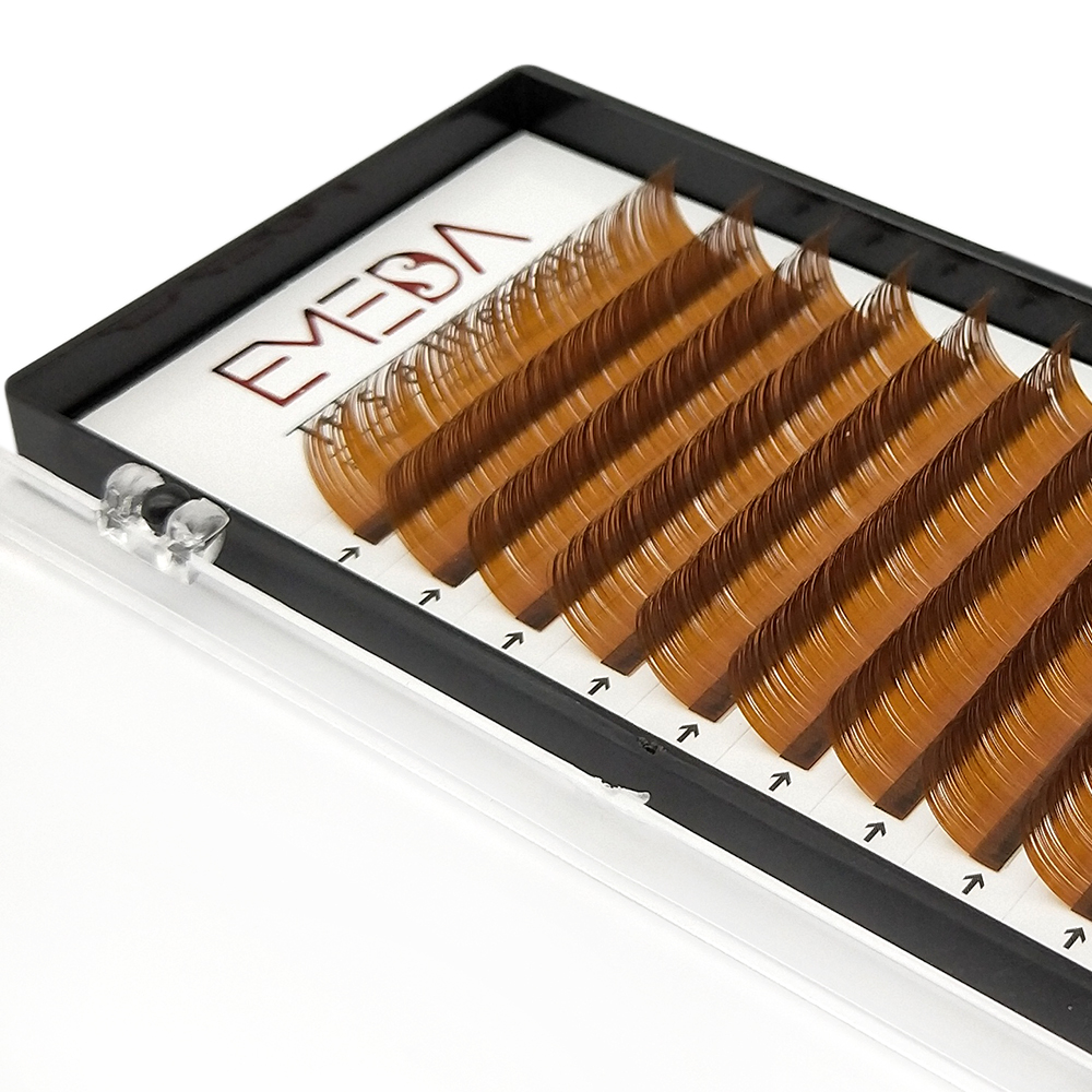 korean pbt mega volume color volume eyelashes extension classic single eyelash trays c curl silk lash extension xx