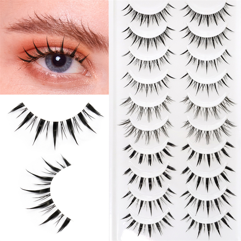 Tiktok hot clear band super natural manga style silk lashes XJ126