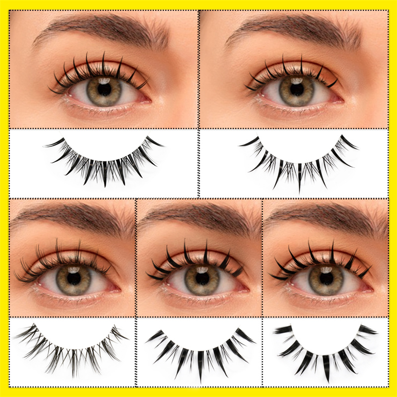 Tiktok hot clear band super natural manga style silk lashes XJ126