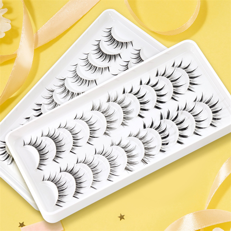 Tiktok hot clear band super natural manga style silk lashes XJ126