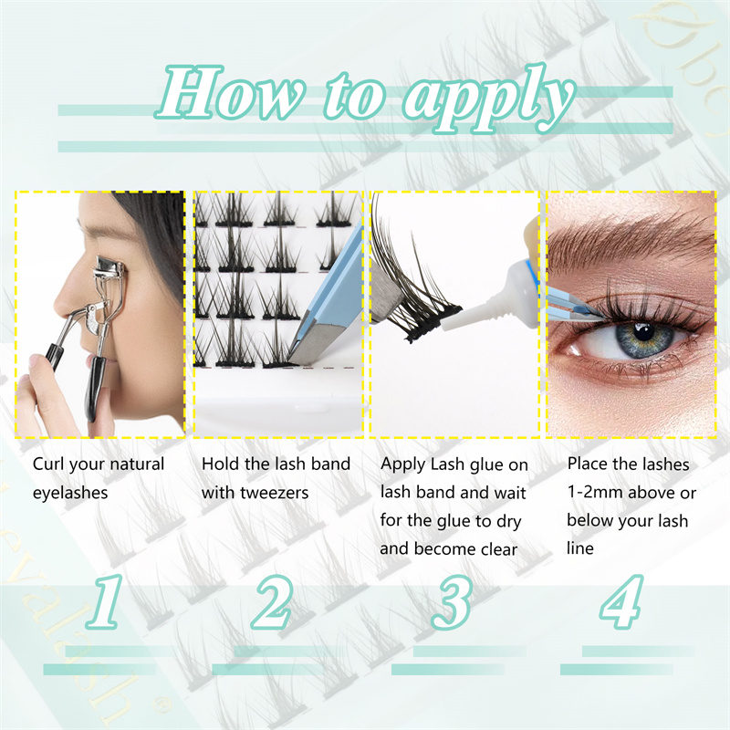 Wholesale New trend manga lash style Spikes cluster lash DIY lash extensions XJ123