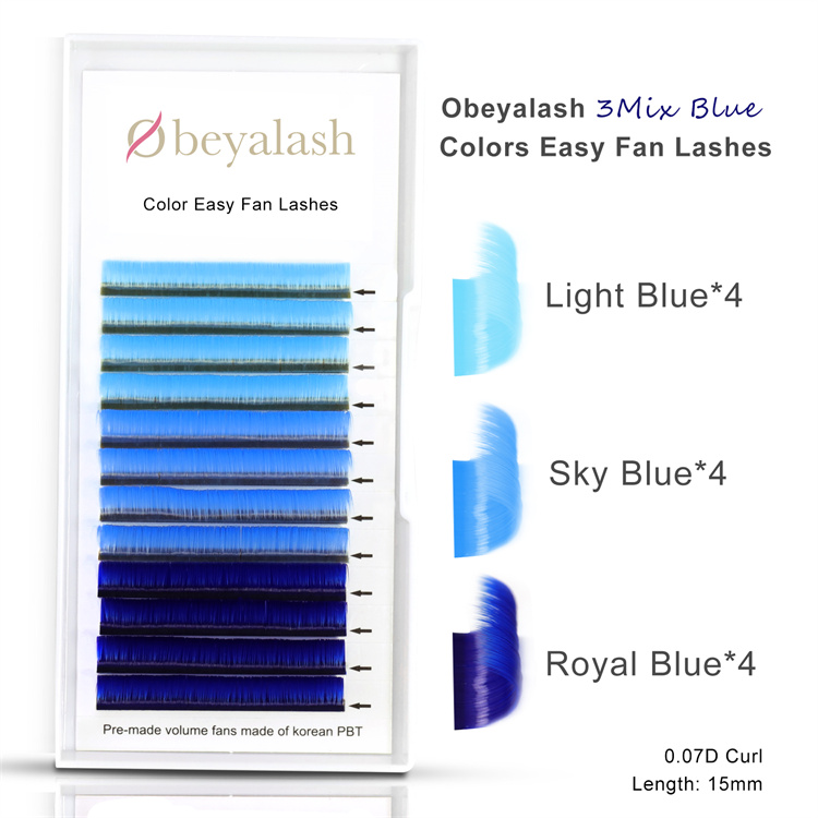 Private Label colored easy fan blooming lashes  wk