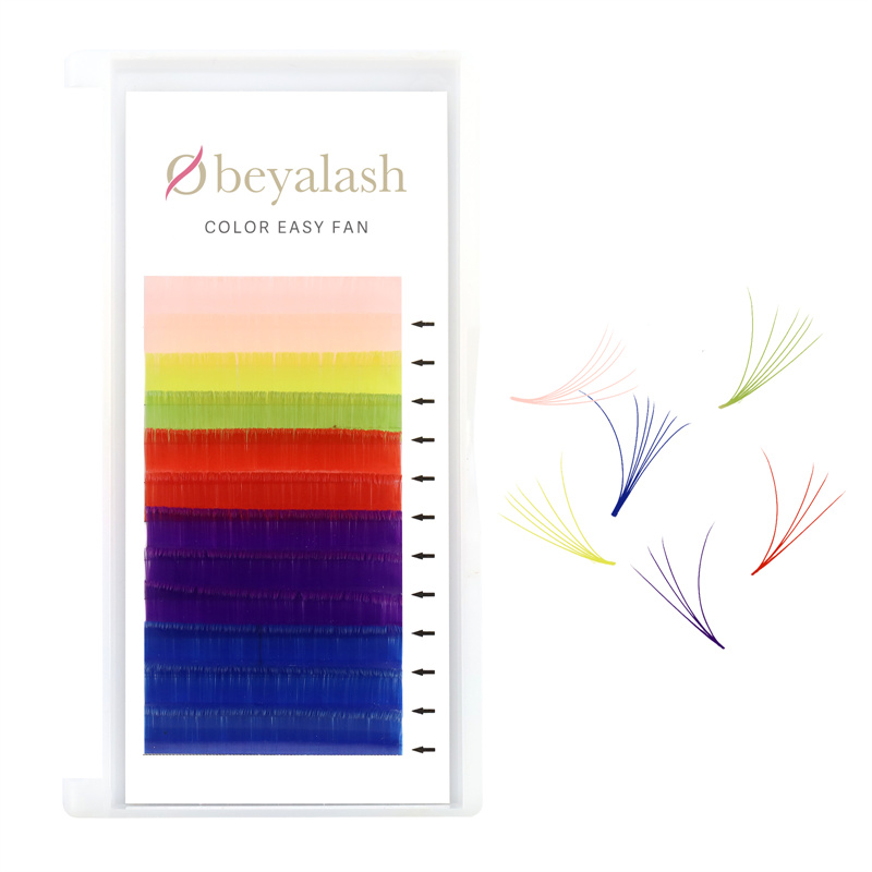 Wholesale colored easy fan blooming volume lash extensions XJ114