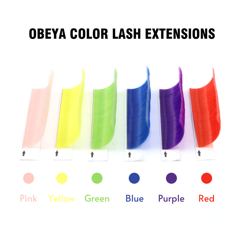 Wholesale colored easy fan blooming volume lash extensions XJ114