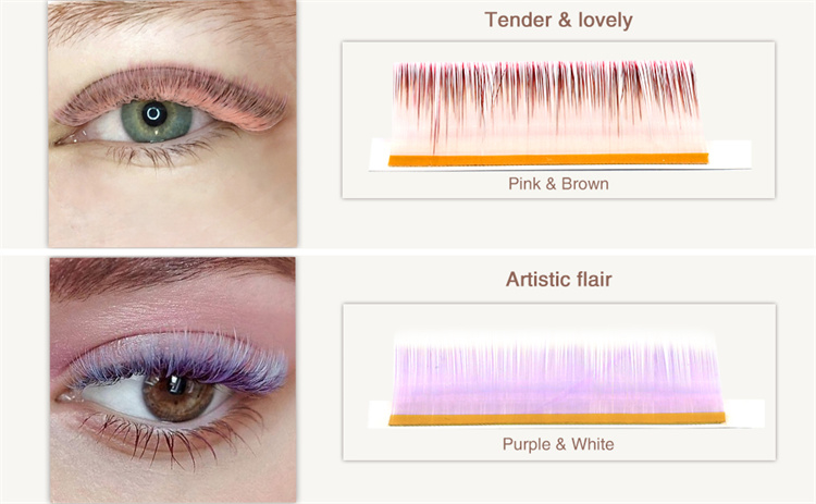 Colored Eyelash Extensions Wholesale Price 0.07 0.10 Thickness LM