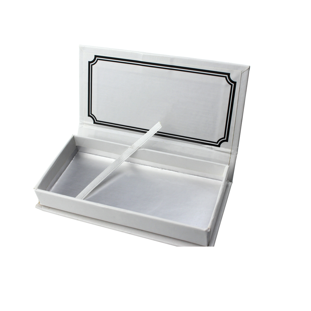 Wholesale White Rectangle Eyelash Packaging Box for Strip Lashes ZX035