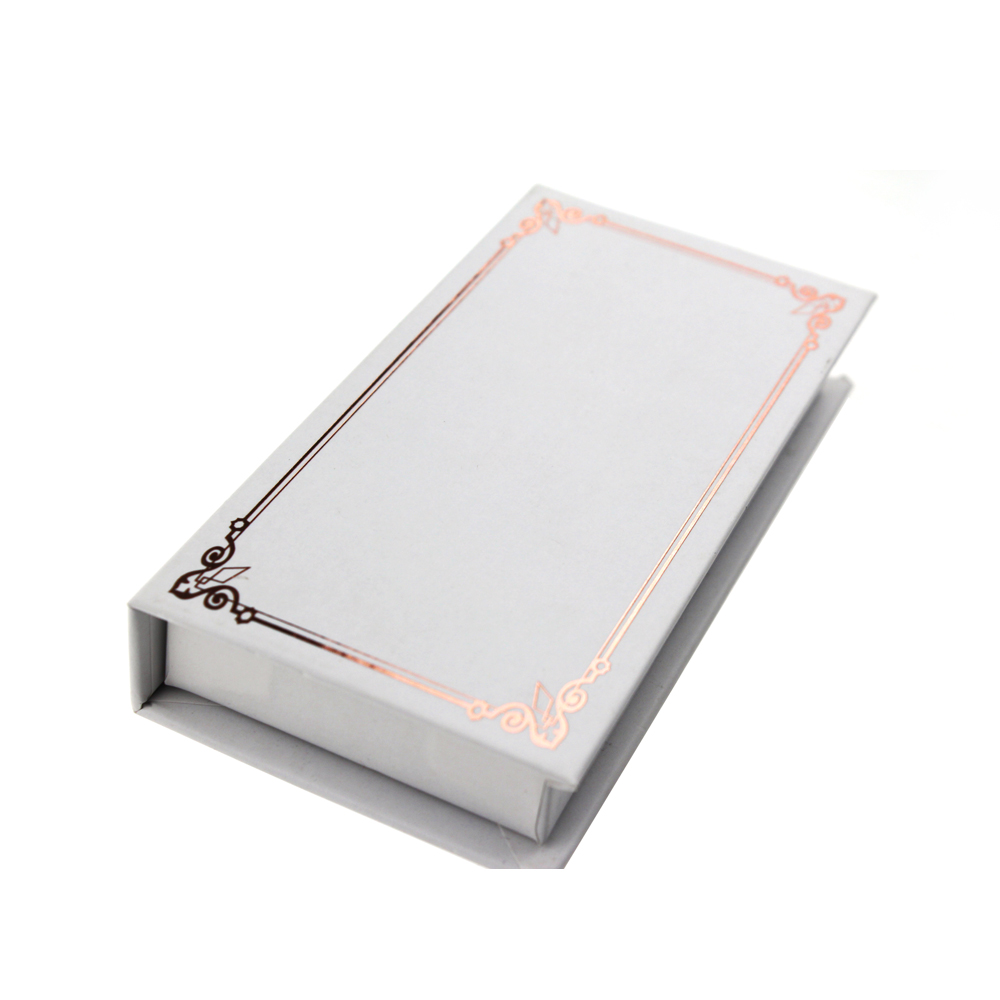 Wholesale White Rectangle Eyelash Packaging Box for Strip Lashes ZX035