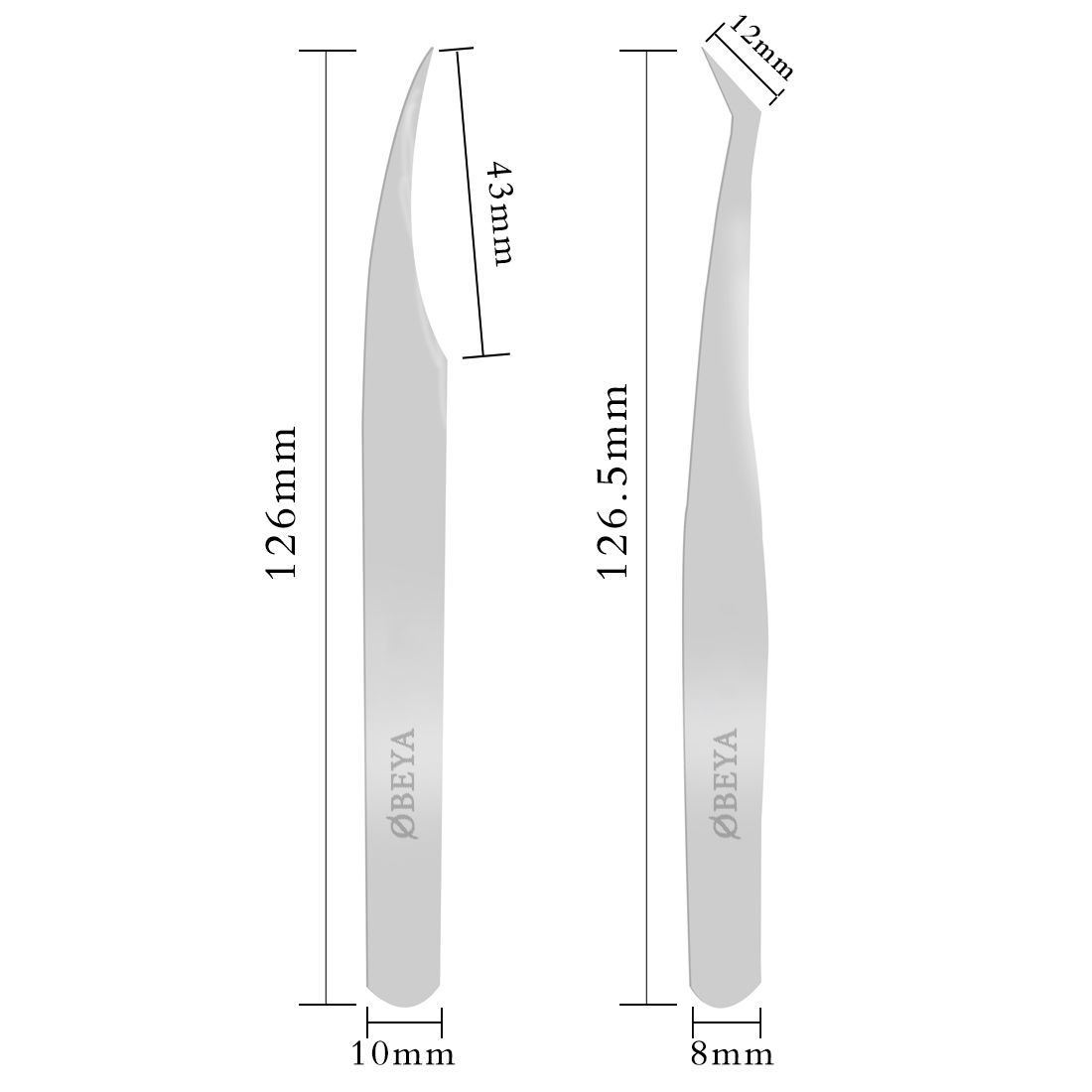 High-Quality Stainless Steel Tweezers Volume Eyelash Extension Tweezers ODM OEM Accepted Customized Logo YY15