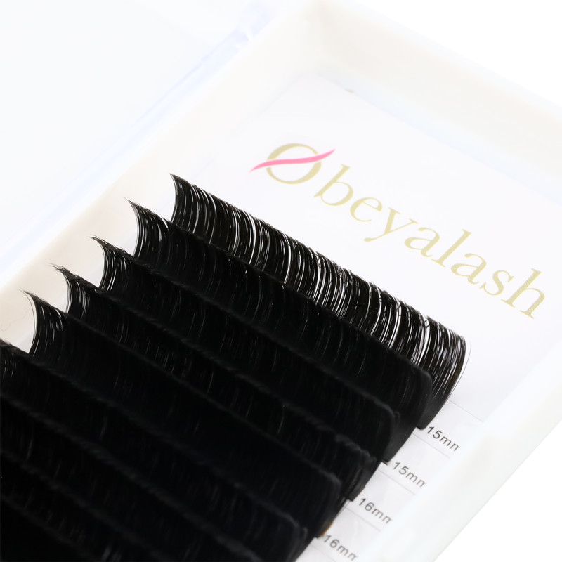 Top korean PBT fibers synthetic eyelashes 8-17mm easy fanning volume eyelash extensions