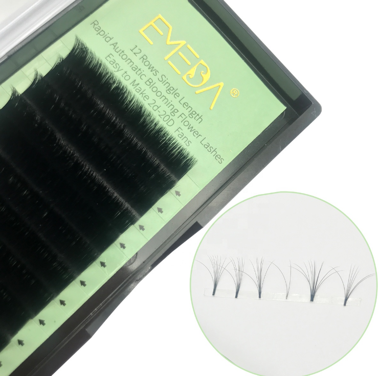 Wholesale Easy Fanning Volume Eyelash Extensions Private label-YZZ030