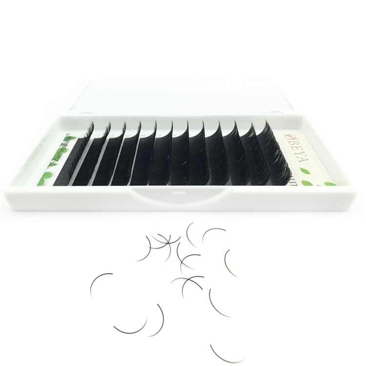 Best Wholesaler Supply Flat Eyelash Extension Korea PBT Fiber Ellipse Eyelashes with Private Label  YY47