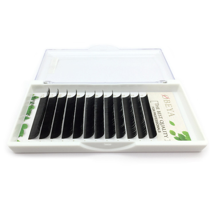 Fast Delivery Flat Eyelash Extension 0.15 0.1 0.12 Thickness Split Ellipse Eyelashes with Private Label YY43