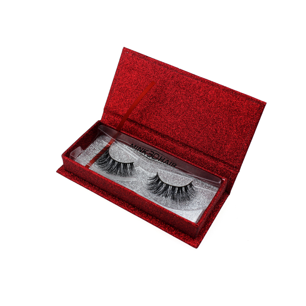 Christmas Red Color Custom Eyelash Packaging Box ZX030