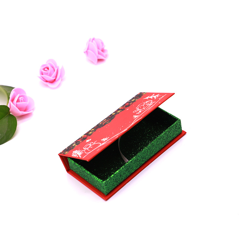 Eco-friendly Private Label Eyelashes Packaging Custom Eyelashes Box Christmas Gift JN39