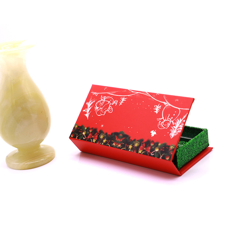 Eco-friendly Private Label Eyelashes Packaging Custom Eyelashes Box Christmas Gift JN39