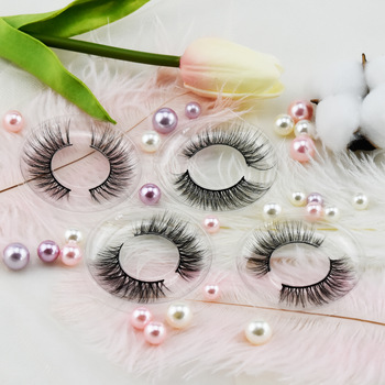 OEM 3D Round Eye Volume False Silk Lashes Vendor 2020 SP126 ZX107