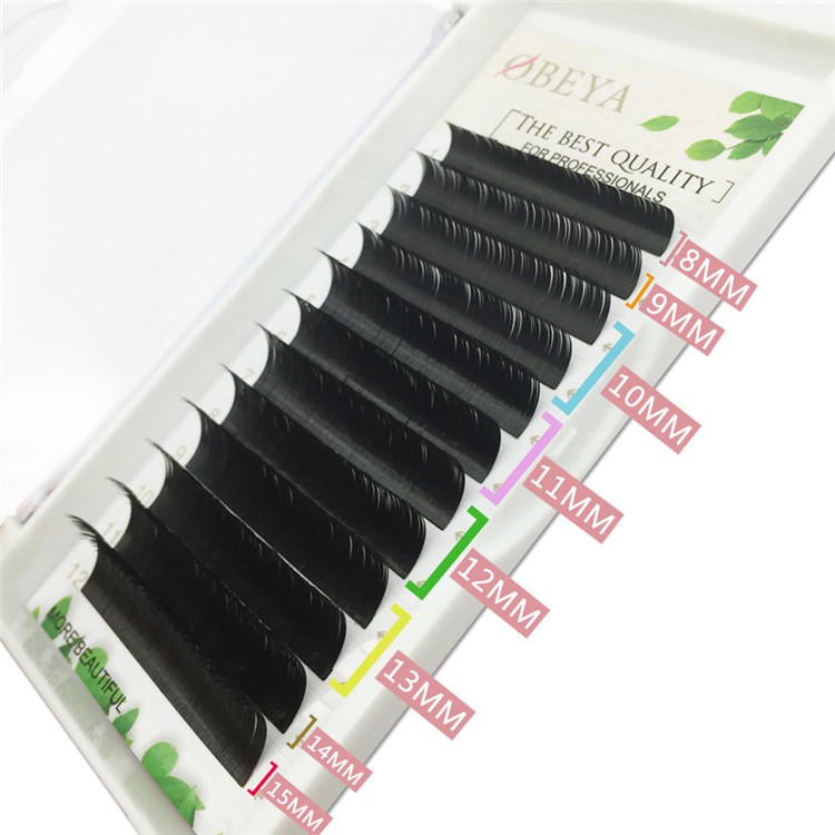 Fast Delivery Flat Eyelash Extension 0.15 0.1 0.12 Thickness Split Ellipse Eyelashes with Private Label YY43