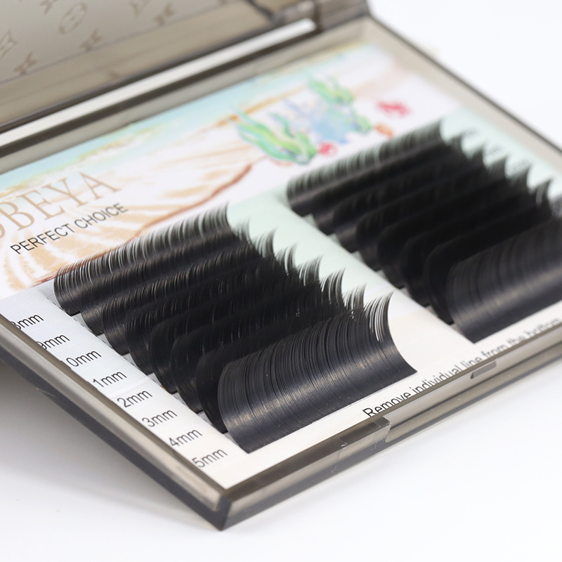 Wholesale Ellipse flat lash extensions split tips lash XJ108