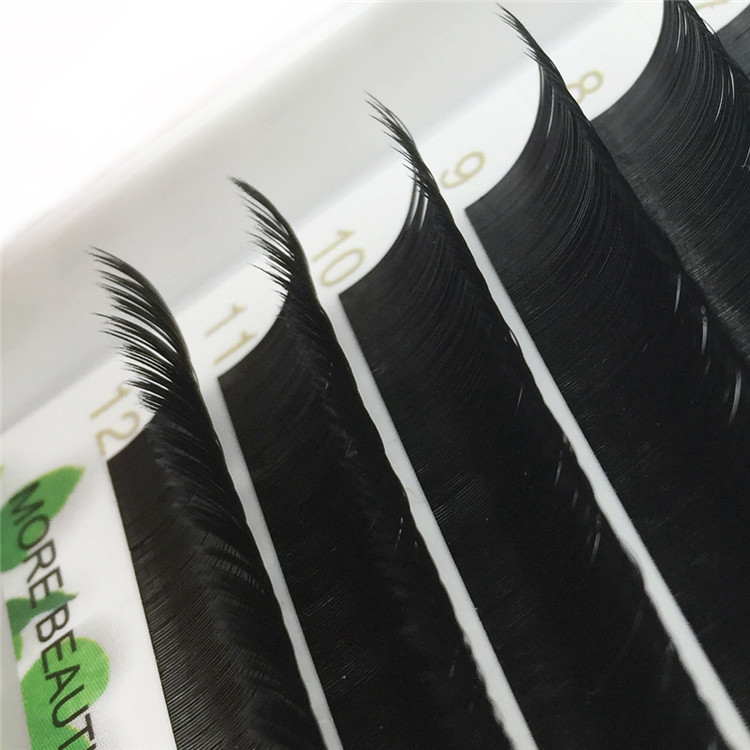 Fast Delivery Flat Eyelash Extension 0.15 0.1 0.12 Thickness Split Ellipse Eyelashes with Private Label YY43